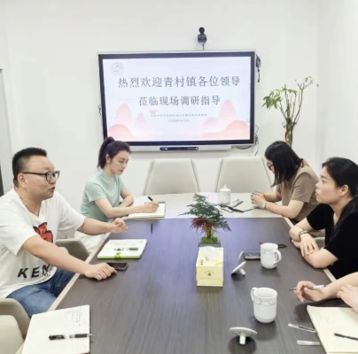 曹慧娜一行莅临青村成校调研指导工作